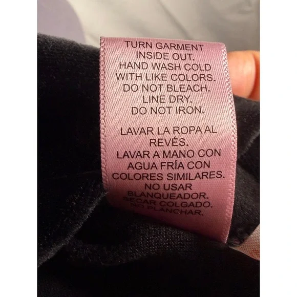 Vtg Y2K Juicy Couture Black Velour Logo Cropped Hoodie size M - Picture 4 of 12